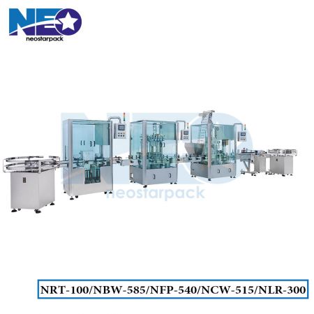 Automatic filling, capping and filling machine production line for mayonnaise